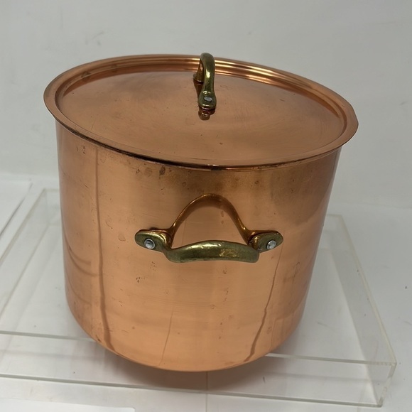 4QT Copper Stock Pot with Lid - Picture 5 of 11